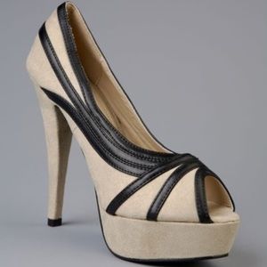 Redkiss Tan with Black Trim Heels